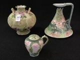 Lot of 3 Hand Painted Nippon Pieces Including