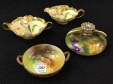 Lot of 4 Including France Floral Decorated