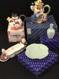 Lot of 5 Fitz & Floyd Pieces Including Tea Pot