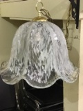 White Frosted Glass Hanging Light Fixture