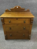 Antique Three Drawer Commode Chest