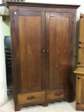 Lg. Antique Walnut Armoire Cabinet