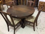 Antique Claw Foot Round 48 Inch Table