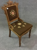 Victorian Needlepoint Upholstered Back