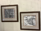 Lot of 2 Framed Wildlife Prints by Bart