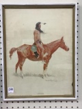 Framed Fredrick Remington Print-1956-