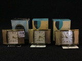 Lot of 3 Westclox Deluxe Travalarm Desk Clocks