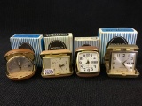 Lot of 4 Westclox Travel Clocks-NIB
