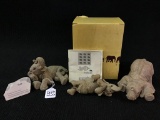 Lot of 3 Elephant Figurines-The Herd by Martha