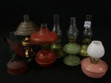 Lot of 7 Various Metal Design Miniature Kerosene