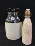 Lot of 2 Stoneware Pieces Including Jar