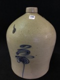 Salt Glaze Stoneware Jug w/ Cobalt Blue