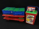 Lg. Group of Various Legos w/ Containers