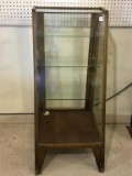 Antique Store Floor Wood & Glass Showcase Cabinet