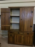 Lg. Two PIece Primitive Cabinet
