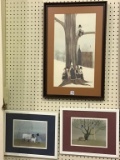 Lot of 3 Framed Amish Prints Including