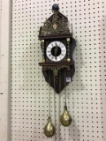 Wall Hanging Keywind Weighted Clock