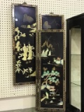 Lot of 4 Oriental Wall Hanging Screens