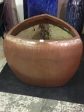 Red Clay Color Three Sided Garden Pot (21 Inches