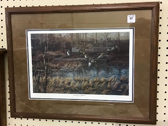 Framed-Signed Print-Apple River Mallards by