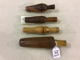 Lot of 4 Duck Calls Including N.O. White,