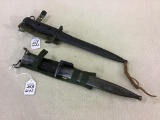 Lot of 2 Bayonets w/ Scabbards  Including