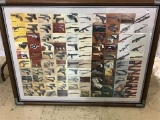 Lg. Framed Gun Poster (Approx. 44 X 34)