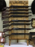 Floor Model Wood Daisy Gun Center Rack Display