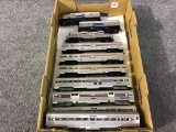 Collection of 10 HO Scale Amtrak Train Cars &
