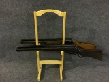 Sm. 4 Place Wood Gun Rack w/ 4 Lever