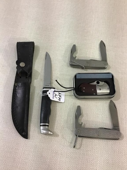 Lot of 4 Knives Including Case XX #2 Finn