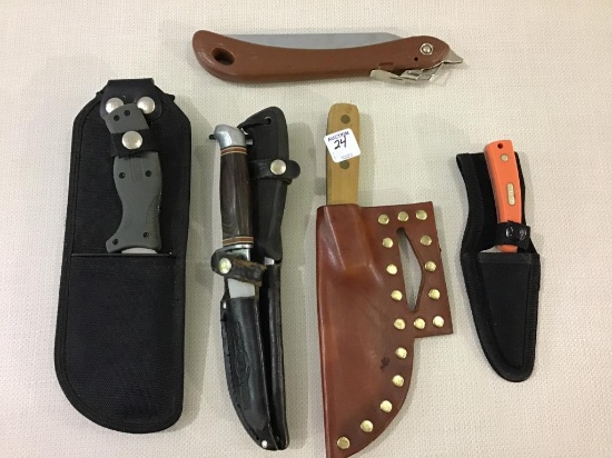 Group of Mostly Hunting Knives Including Old