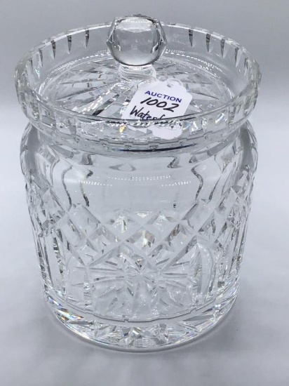 Signed Waterford Biscuit Jar w/ Lid