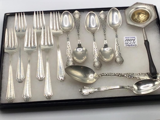 Lot of 14 Various Sterling Silver Flatware Pieces