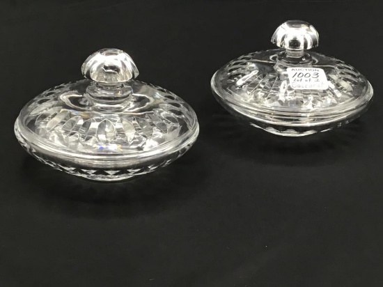 Lot of 2 Matching Signed Baccarat Covered Dishes