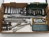 Group of Various Sockets, Ratchets & Tools