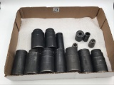 Lot of 14 Various 14 Snap ON Impact Sockets