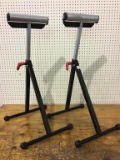 2 Folding Adjustable Roller Stands