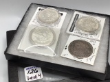 Lot of 4 UNC Morgan SIlver Dollars Including