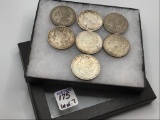 Lot of 7-1921 Morgan Silver Dollars Including