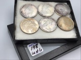 Lot of 6-1 Troy OZ .999 Silver Rounds Including