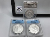 Lot of 3 UNC American Eagle 1 OZ Fine Silver