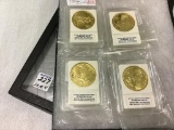 Lot of 4-UNC Genuine 24Kt Gold Enriched Saint-