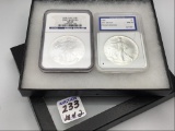 Lot of 2 UNC Silver Coins Including