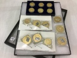 Collection of 15 REPLICA & Comm. Gold Rounds