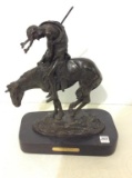 Heavy Bronze Statue on Marble Base-End of the