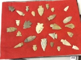 Collection of Approx. 27 Various Old Arrowheads