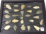 Collection of Approx. 24 Various Old Arrowheads