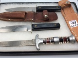 Lot of 3 Fixed Blade Hunting Knives Including
