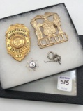 Dept. of Corrections Lt. Badge & Various